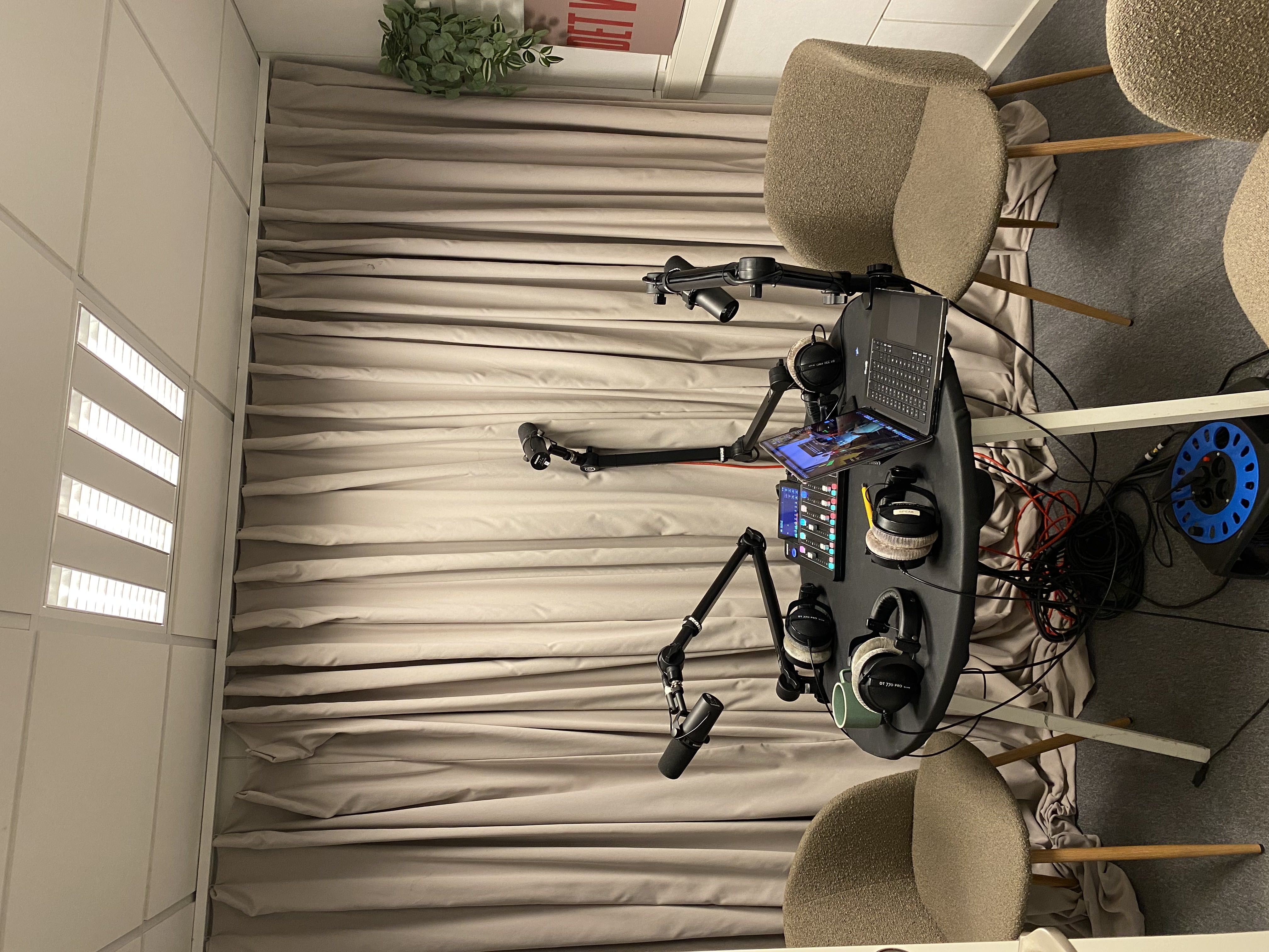 Podcast optagelsesstudio